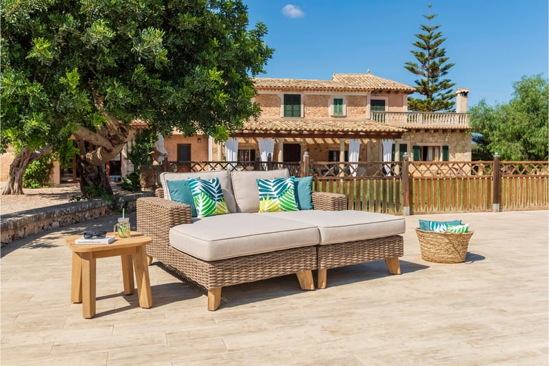 BAHAMAS Loungegrupp Utomhus 2-4-sits Beige - Utemöbler - Utegrupp - Loungegrupp