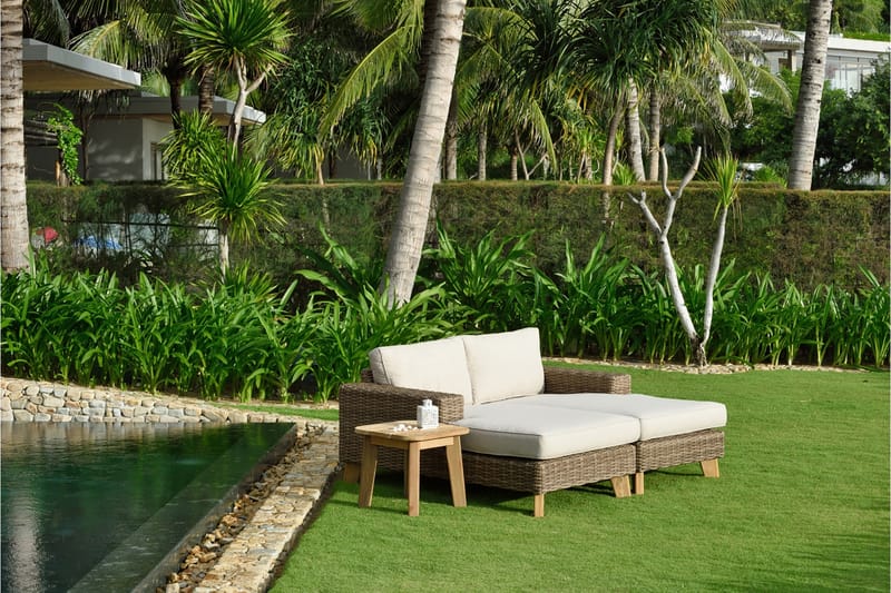 BAHAMAS Loungegrupp Utomhus 2-4-sits Beige - Utemöbler - Utegrupp - Loungegrupp