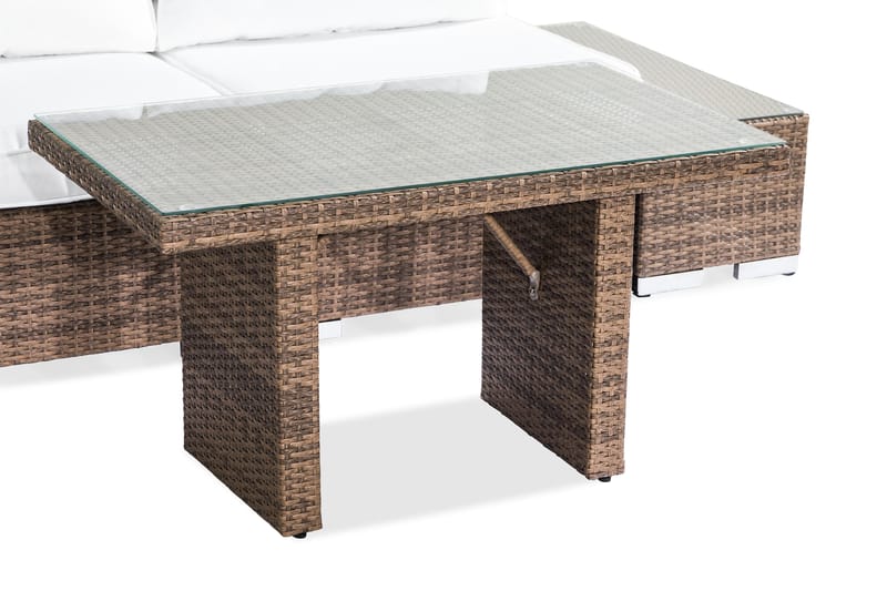 BAHAMAS Loungegrupp Utomhus 2-sits Bord Avslut Sand - Utemöbler - Loungemöbler