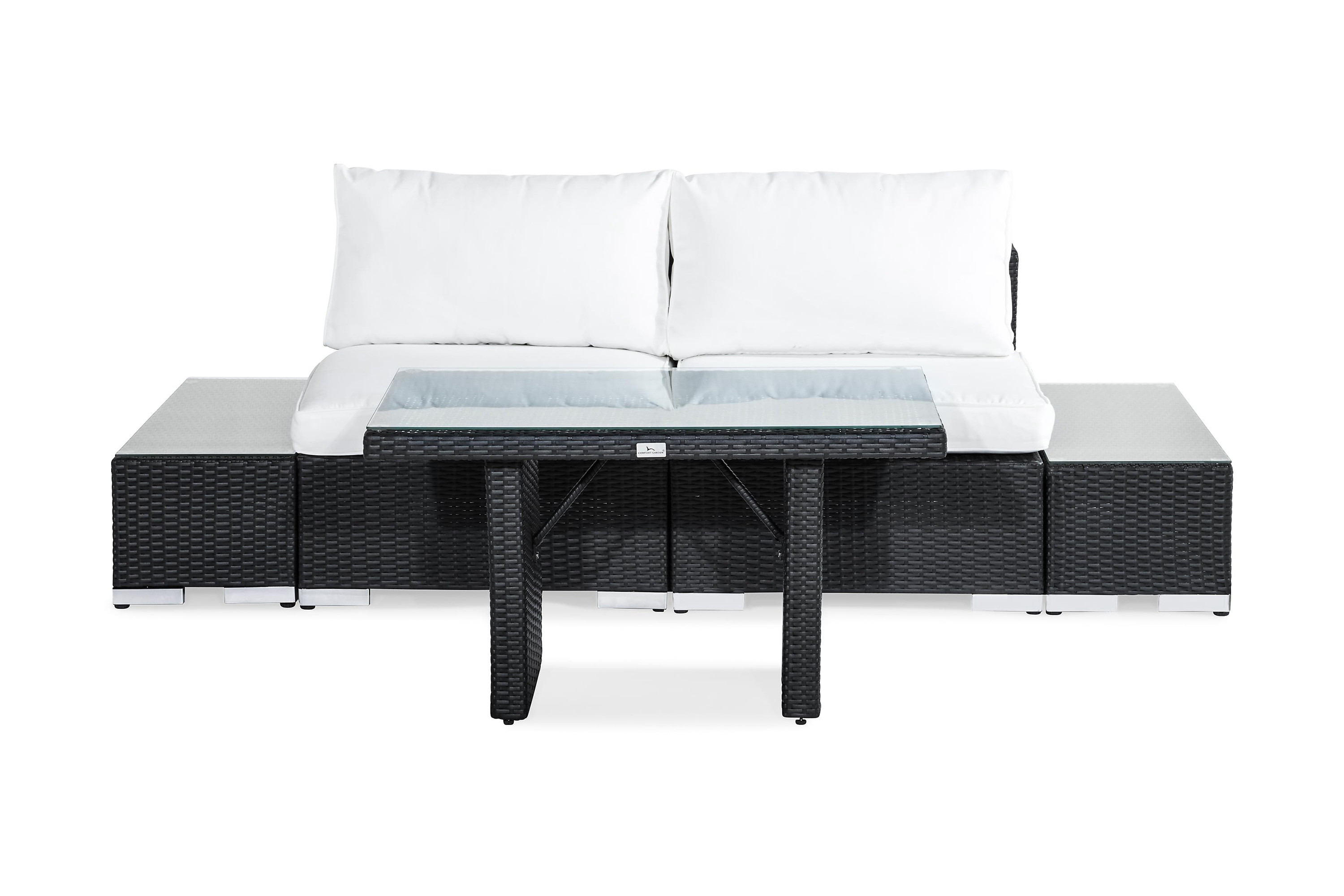 bahamas loungegrupp utomhus 2-sits bord avslut svart -