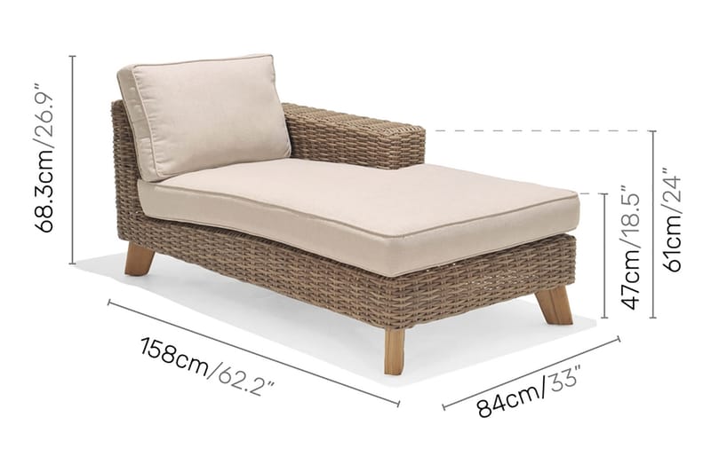 BAHAMAS Loungegrupp Utomhus 3-4-sits Beige - Utemöbler - Utegrupp - Loungegrupp