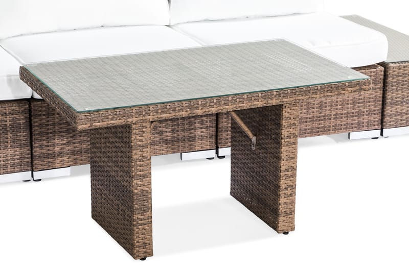 BAHAMAS Loungegrupp Utomhus 3-sits Bord Avslut Sand - Utemöbler - Loungemöbler