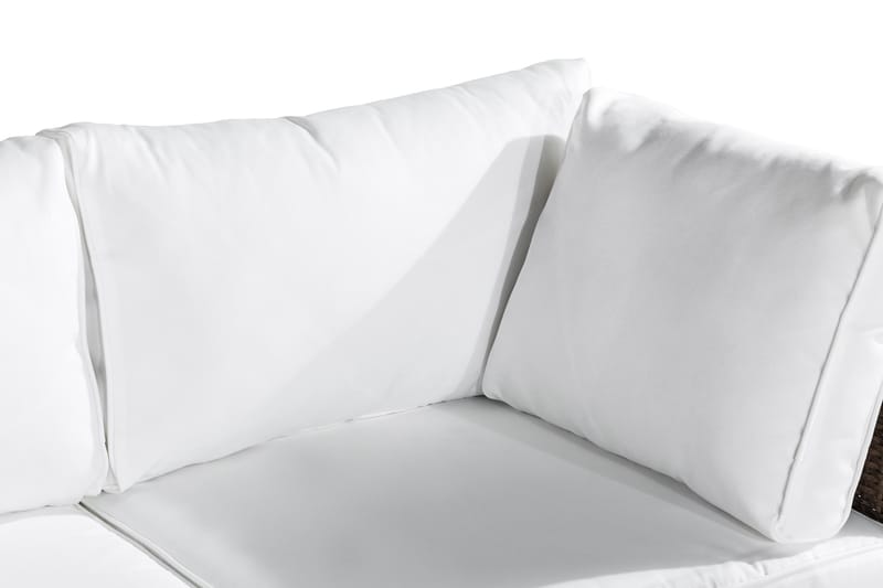 BAHAMAS Loungegrupp Utomhus 3-sits Bord Fåtölj Sand - Utemöbler - Loungemöbler