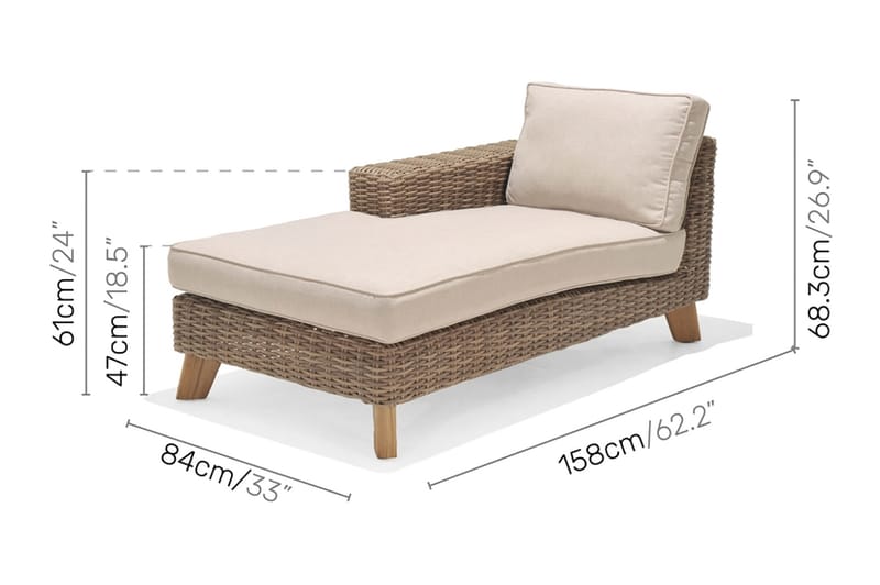 BAHAMAS Loungegrupp Utomhus 4-sits Beige - Utemöbler - Utegrupp - Loungegrupp