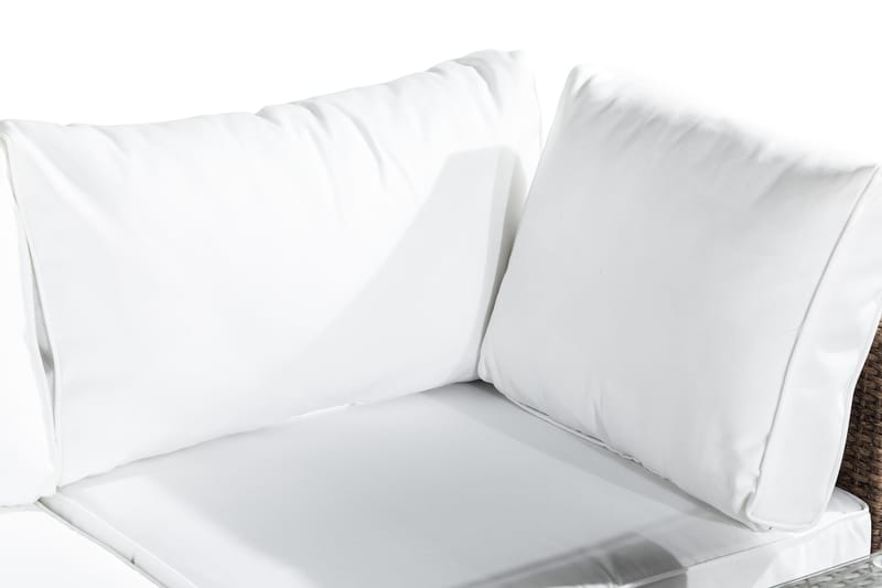 BAHAMAS Loungegrupp Utomhus 4-sits Bord 2 Fåtöljer Sand - Utemöbler - Loungemöbler