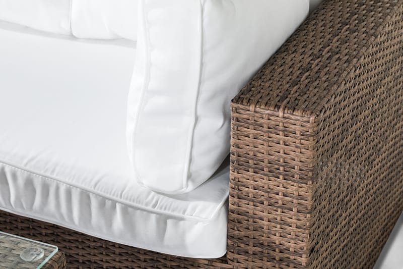 BAHAMAS Loungegrupp Utomhus 4-sits Bord Avslut Sand - Utemöbler - Loungemöbler