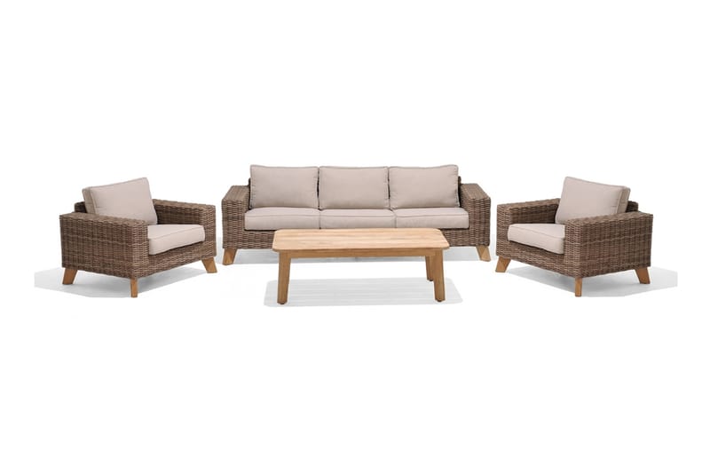 BAHAMAS Loungegrupp Utomhus 5-sits Beige - Utemöbler - Utegrupp - Loungegrupp