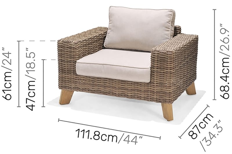BAHAMAS Loungegrupp Utomhus 5-sits Beige - Utemöbler - Utegrupp - Loungegrupp