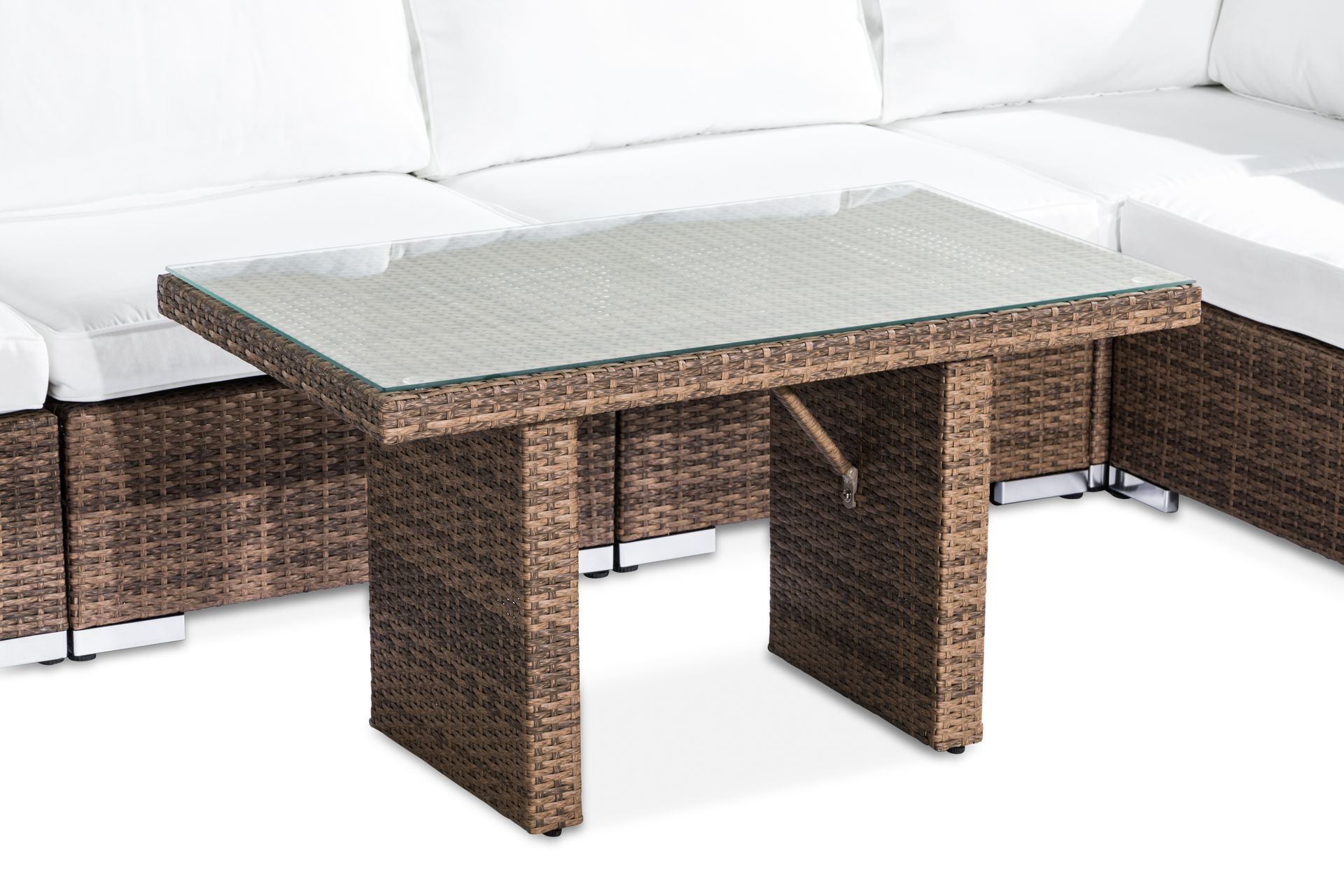 BAHAMAS Loungegrupp Utomhus 5-sits Bord Avslut Sand - Utemöbler - Loungemöbler