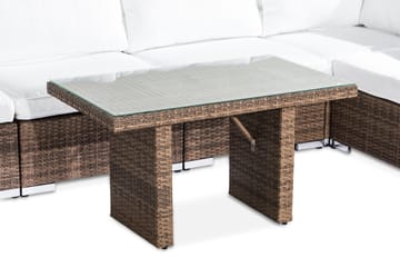 BAHAMAS Loungegrupp Utomhus 5-sits Bord Avslut Sand - Utemöbler - Loungemöbler
