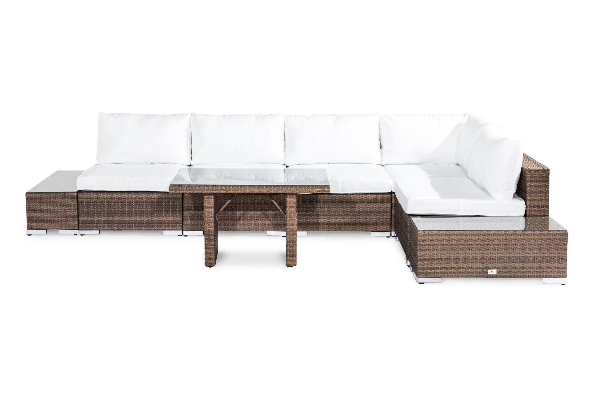 BAHAMAS Loungegrupp Utomhus 5-sits Bord Avslut Sand - Utemöbler - Loungemöbler