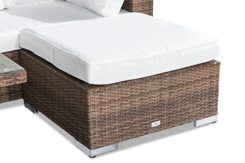 BAHAMAS Loungegrupp Utomhus 5-sits Bord Divan Sand - Utemöbler - Loungemöbler