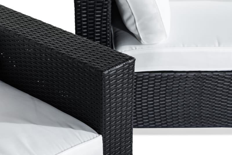 BAHAMAS Loungegrupp Utomhus 5-sits Bord Fåtölj Svart - Utemöbler - Loungemöbler