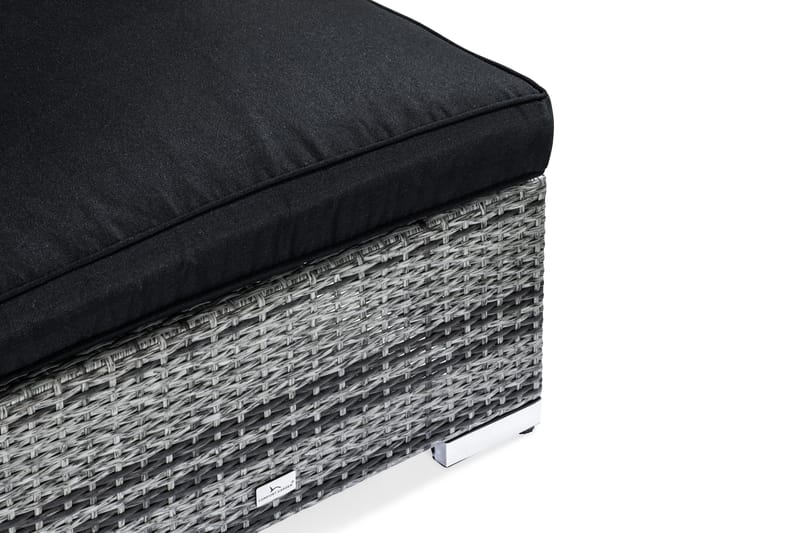 BAHAMAS Loungegrupp Utomhus 6-sits Bord Fåtölj Divan Grå - Utemöbler - Loungemöbler