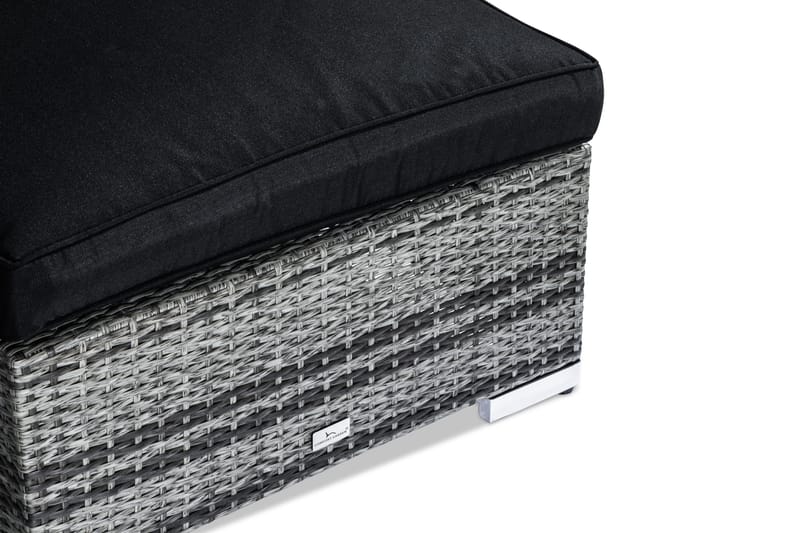 BAHAMAS Loungegrupp Utomhus 6-sits Bord Fåtölj Divan Grå - Utemöbler - Loungemöbler