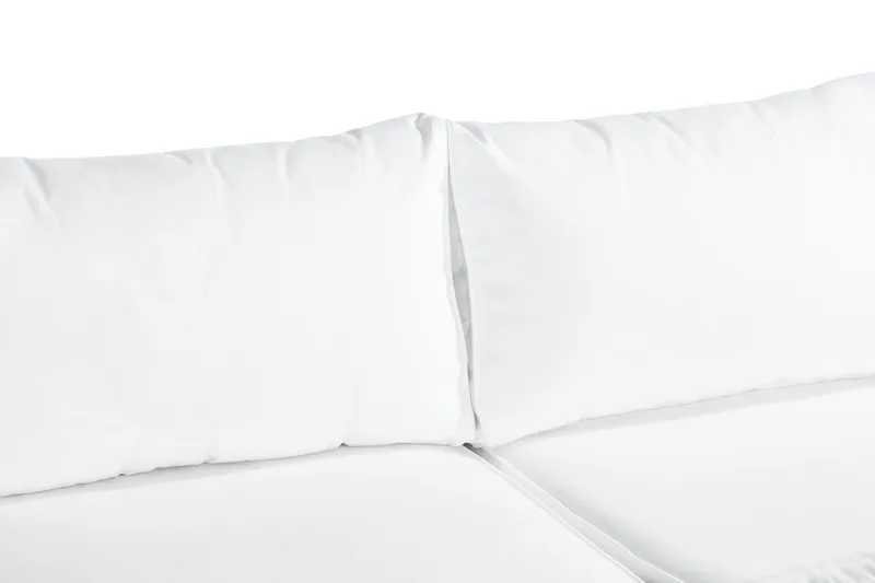 Bahamas Loungegrupp utomhus - Liten soffgrupp till balkong 2-sits - Litet loungeset konstrotting utemöbler - Svart / Vita dynor - Utemöbler - Utegrupp - Loungegrupp