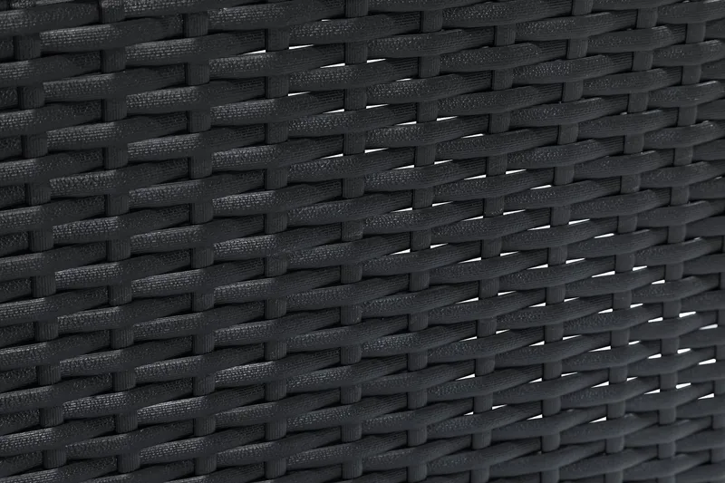 Bahamas Loungegrupp utomhus - Liten soffgrupp till balkong 2-sits - Litet loungeset konstrotting utemöbler - Svart / Vita dynor - Utemöbler - Utegrupp - Loungegrupp