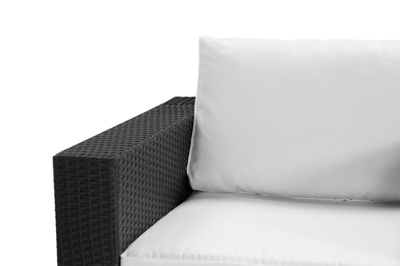 BAHAMAS Loungesoffa Utomhus Utomhus 3-sits + Bord + 2 Fåtöljer Svart - Utemöbler - Loungemöbler