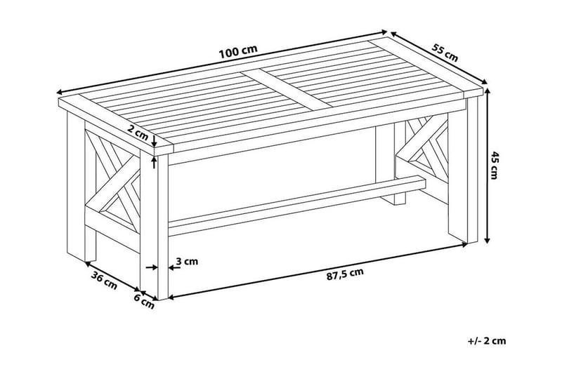 BALTIC Loungegrupp Utomhus 100 cm - Utemöbler - Utegrupp - Loungegrupp