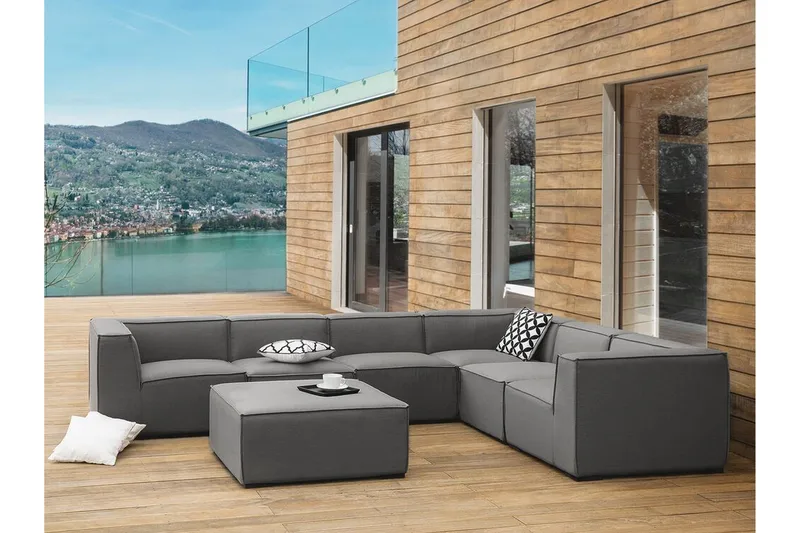 Banuncias Loungegrupp Utomhus - Grå - Utemöbler - Utegrupp - Loungegrupp