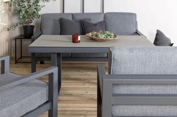 Barcelona Loungegrupp Svart - Venture Home - Utemöbler - Utegrupp - Loungegrupp