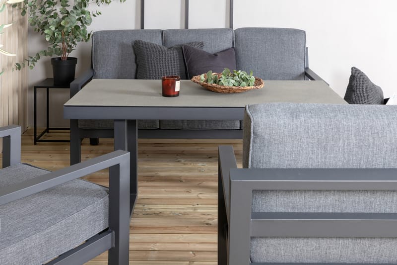 Barcelona Loungegrupp Utomhus - Svart - Utemöbler - Utegrupp - Loungegrupp