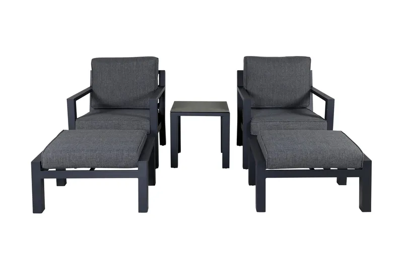 Barcelona Loungegrupp Utomhus - Svart - Utemöbler - Utegrupp - Loungegrupp