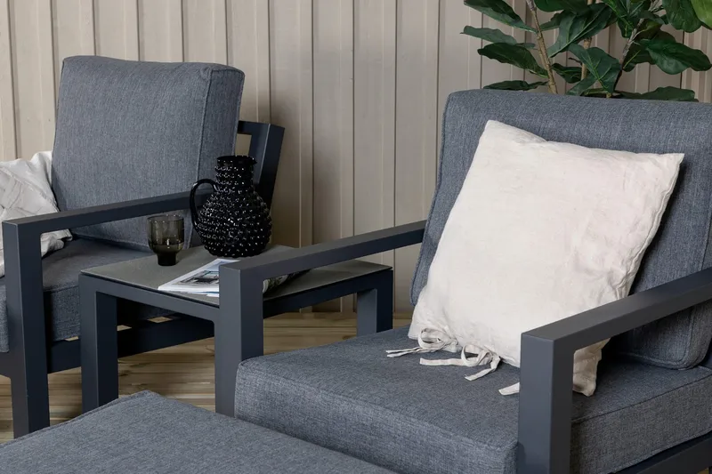 Barcelona Loungegrupp Utomhus - Svart - Utemöbler - Utegrupp - Loungegrupp