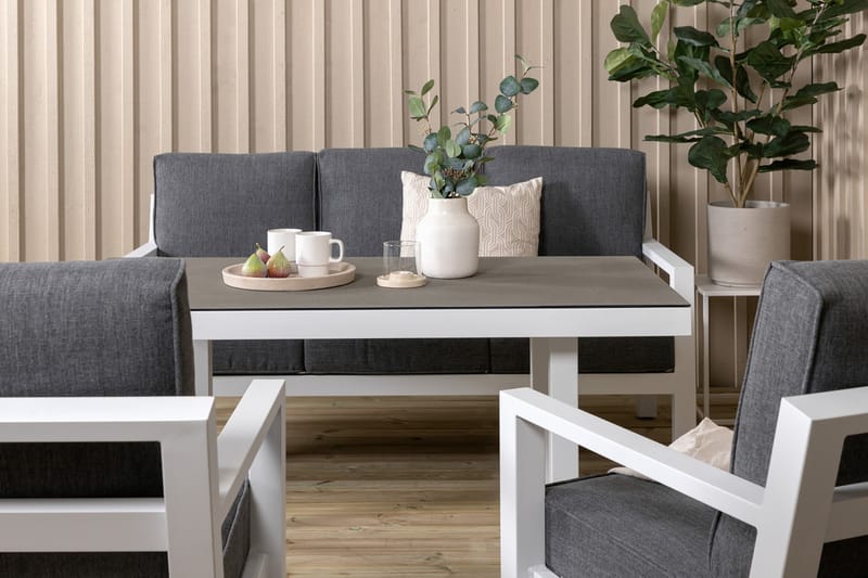 Barcelona Loungegrupp Utomhus - Vit - Utemöbler - Utegrupp - Loungegrupp