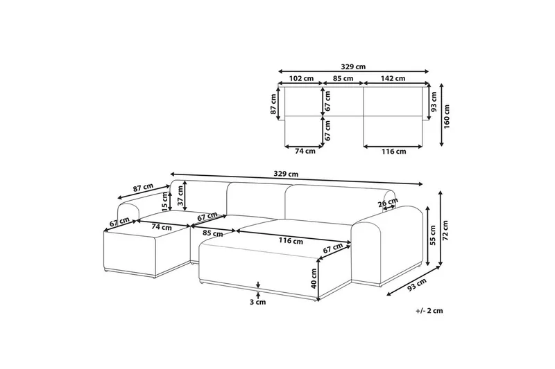 Loungegrupp Battifollo Grön/Vit - Grön/Vit - Utemöbler - Utegrupp - Loungegrupp