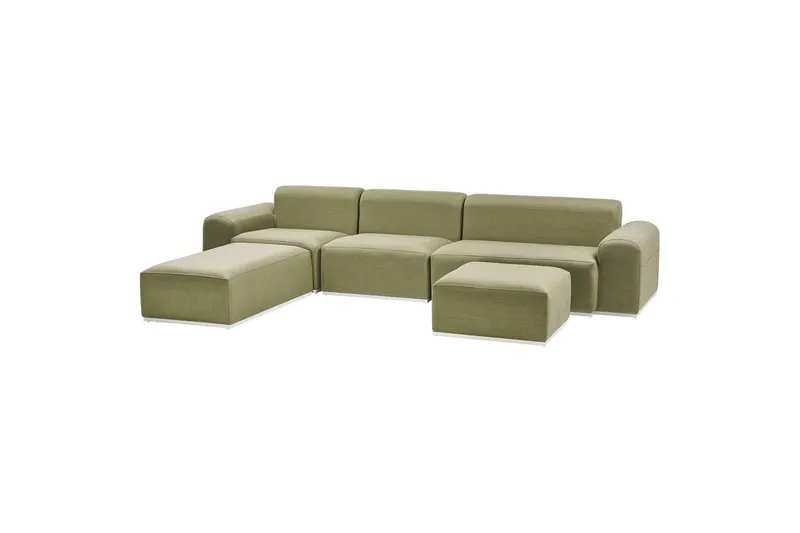 Loungegrupp Battifollo Grön/Vit - Grön/Vit - Utemöbler - Utegrupp - Loungegrupp