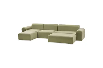 Loungegrupp Battifollo Grön/Vit - Grön/Vit - Utemöbler - Utegrupp - Loungegrupp
