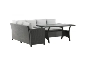 Bentwood Loungegrupp Utomhus 5-sits - Svart/Grå - Utemöbler - Utegrupp - Loungegrupp