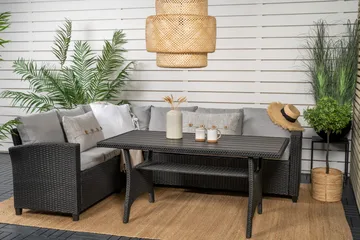 Bentwood Loungegrupp Utomhus 5-sits - Svart/Grå - Utemöbler - Utegrupp - Loungegrupp