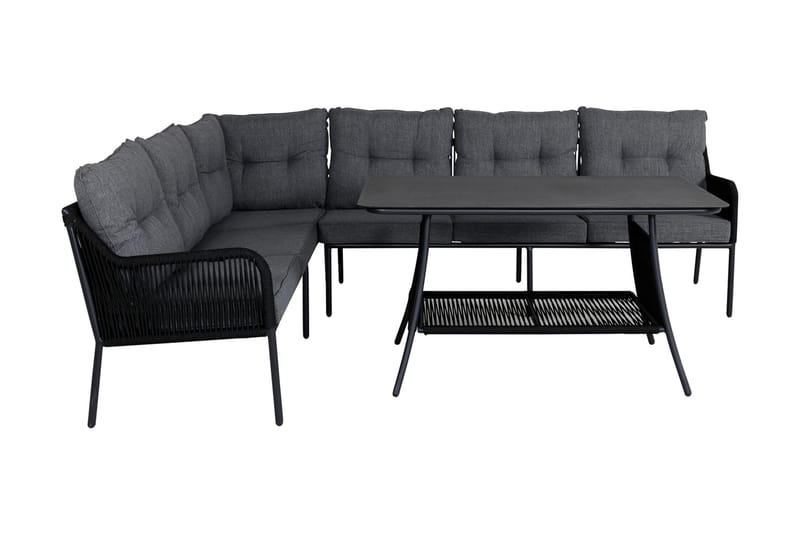 Berlin HörnLoungegrupp Utomhus Svart/Grå, Venture Home