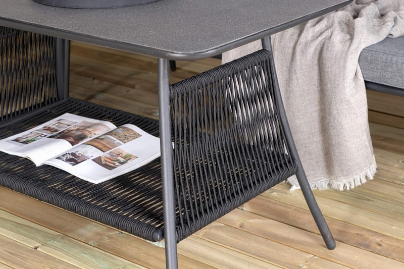 Berlin HörnLoungegrupp Utomhus Svart/Grå - Venture Home - Utemöbler - Utegrupp - Loungegrupp