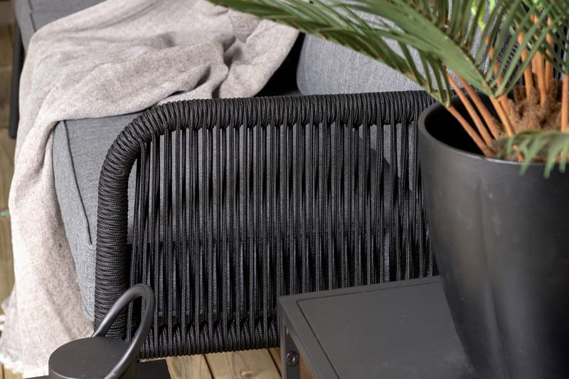 Berlin HörnLoungegrupp Utomhus Svart/Grå - Venture Home - Utemöbler - Utegrupp - Loungegrupp