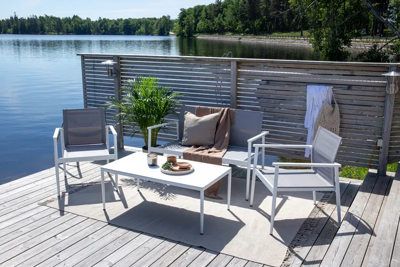 Break Loungegrupp Utomhus 4-sits - Vit - Utemöbler - Utegrupp - Loungegrupp