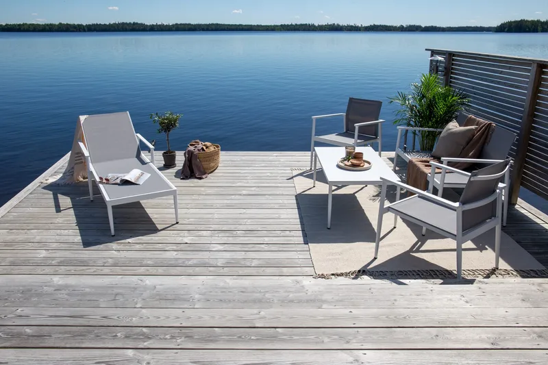 Break Loungegrupp Utomhus 4-sits - Vit - Utemöbler - Utegrupp - Loungegrupp