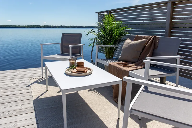 Break Loungegrupp Utomhus 4-sits - Vit - Utemöbler - Utegrupp - Loungegrupp