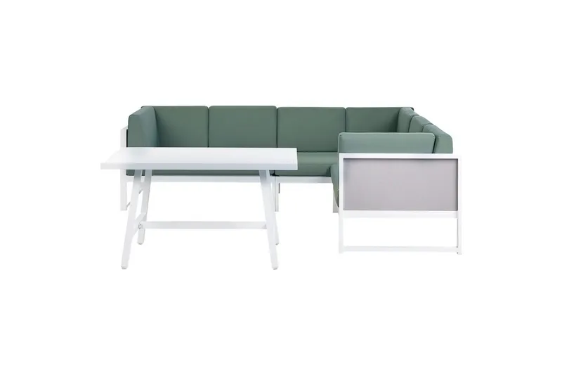 Loungegrupp Castella/Fratte Grön/vit/grå, Grön/vit/grå