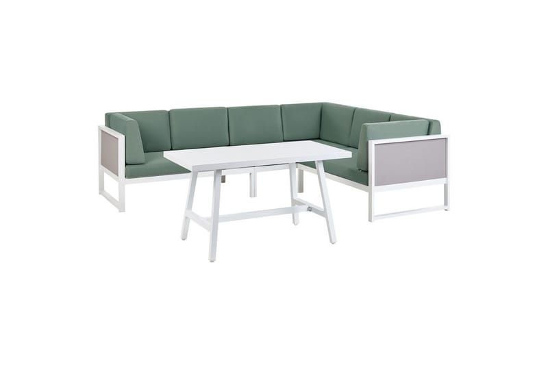Loungegrupp Castella/Fratte Grön/vit/grå - Grön/vit/grå - Utemöbler - Utegrupp - Loungegrupp