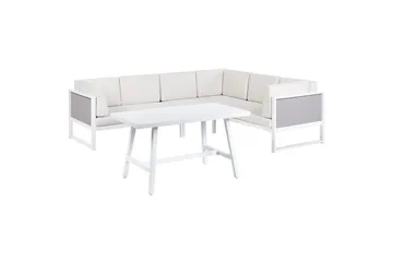 Loungegrupp Castella/Fratte Vit/Grå - Vit/Grå - Utemöbler - Utegrupp - Loungegrupp