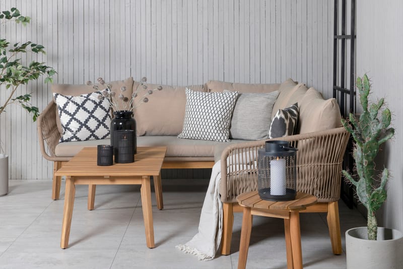 Chania HörnLoungegrupp Utomhus - Brun - Utemöbler - Utegrupp - Loungegrupp