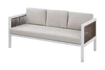Columbero Loungegrupp Utomhus 5-sits - Vit/Brun - Utemöbler - Utegrupp - Loungegrupp