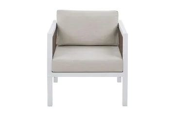 Columbero Loungegrupp Utomhus 5-sits - Vit/Brun - Utemöbler - Utegrupp - Loungegrupp