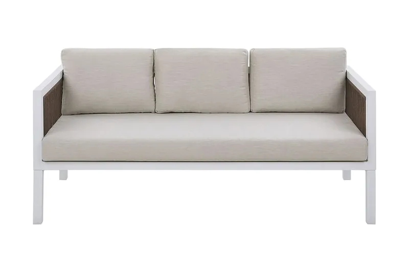 Columbero Loungegrupp Utomhus 5-sits - Vit/Brun - Utemöbler - Utegrupp - Loungegrupp