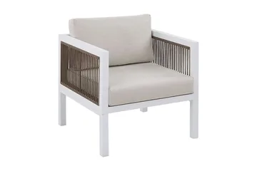 Columbero Loungegrupp Utomhus 5-sits - Vit/Brun - Utemöbler - Utegrupp - Loungegrupp