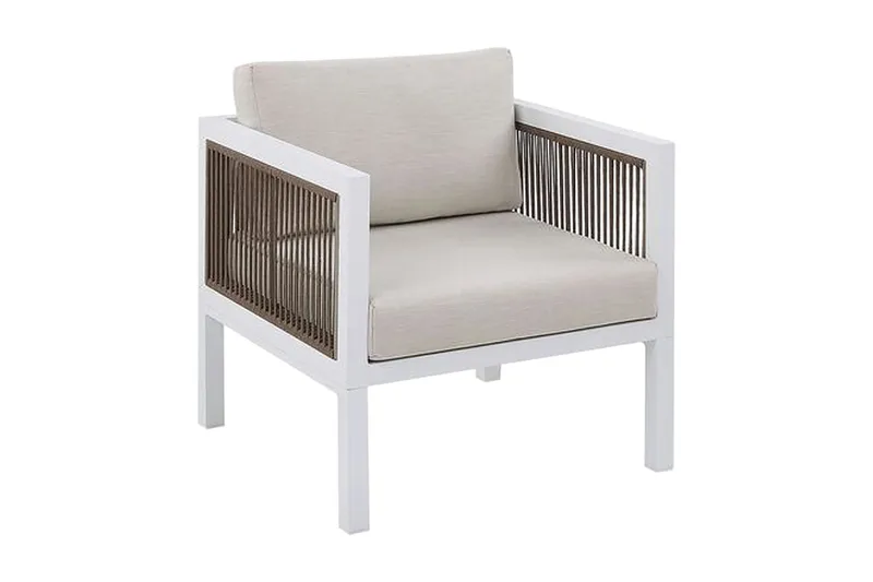 Columbero Loungegrupp Utomhus 5-sits - Vit/Brun - Utemöbler - Utegrupp - Loungegrupp