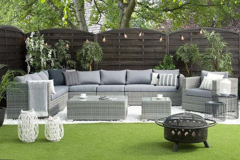 Comfy Loungegrupp Utomhus 76 cm, Grå